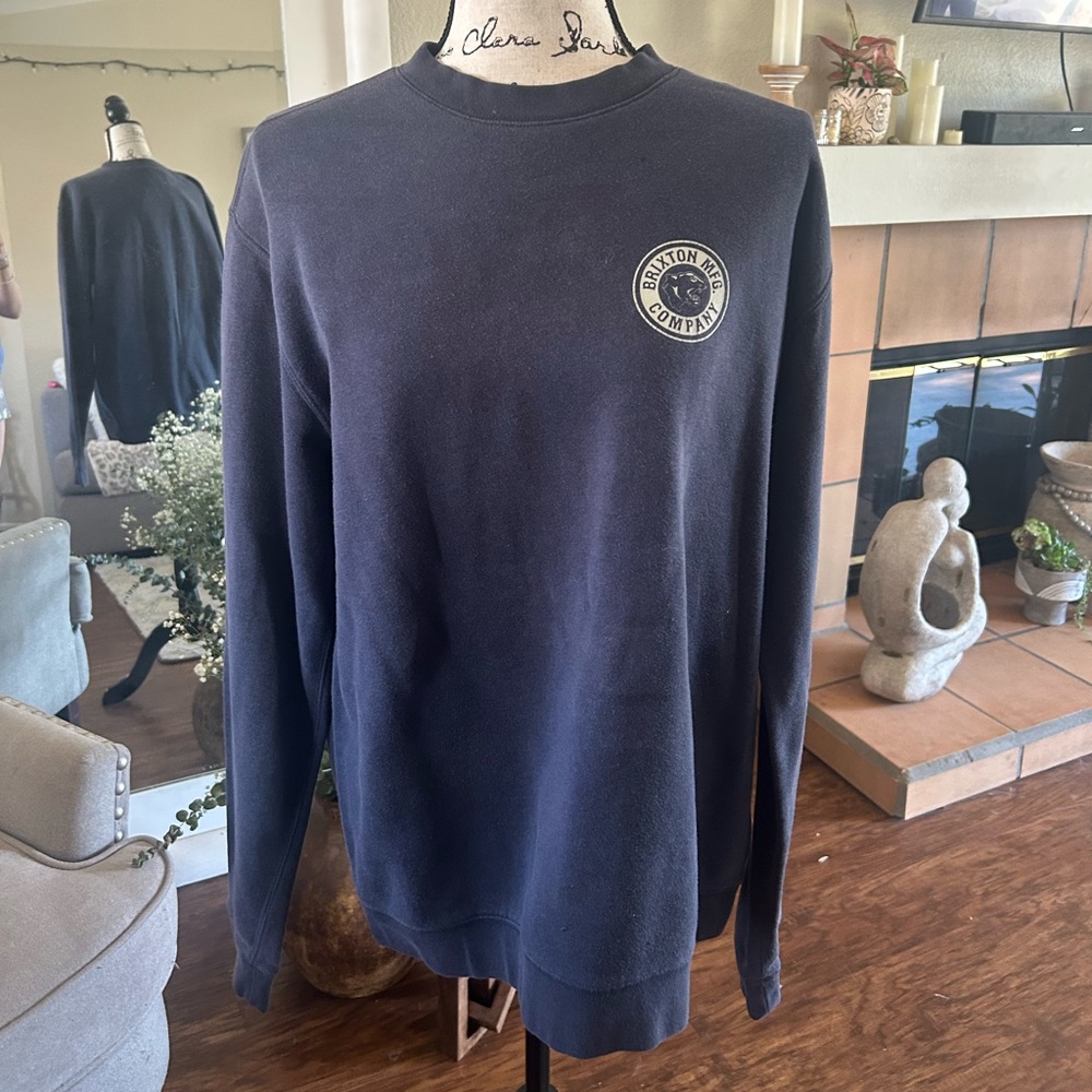 Brixton Men's Navy Blue Crewneck Sweater